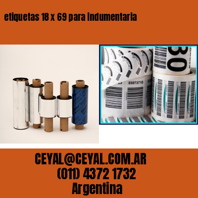 etiquetas 18 x 69 para indumentaria