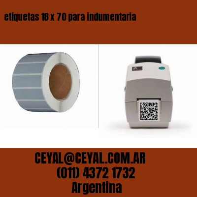 etiquetas 18 x 70 para indumentaria