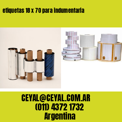 etiquetas 18 x 70 para indumentaria