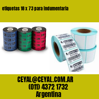 etiquetas 18 x 73 para indumentaria