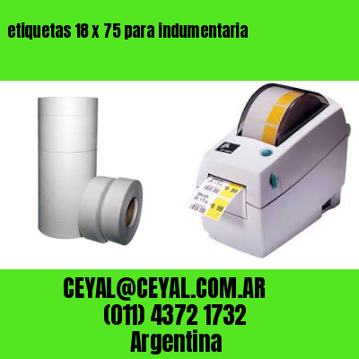 etiquetas 18 x 75 para indumentaria