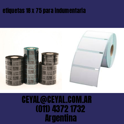 etiquetas 18 x 75 para indumentaria