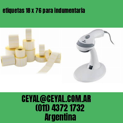 etiquetas 18 x 76 para indumentaria