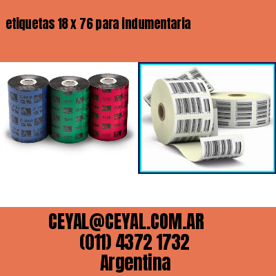 etiquetas 18 x 76 para indumentaria