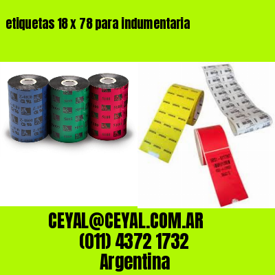 etiquetas 18 x 78 para indumentaria