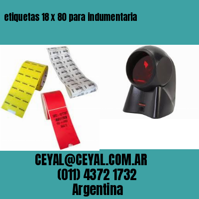 etiquetas 18 x 80 para indumentaria