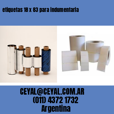 etiquetas 18 x 83 para indumentaria