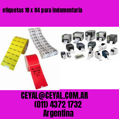 etiquetas 18 x 84 para indumentaria