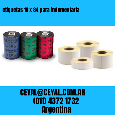 etiquetas 18 x 84 para indumentaria