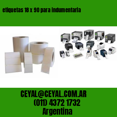 etiquetas 18 x 90 para indumentaria