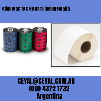 etiquetas 18 x 90 para indumentaria