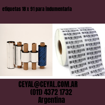 etiquetas 18 x 91 para indumentaria