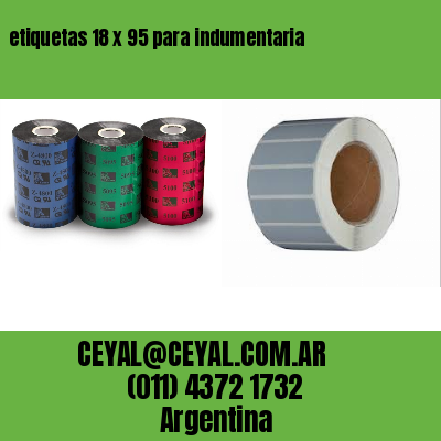 etiquetas 18 x 95 para indumentaria