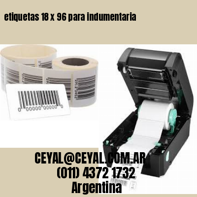 etiquetas 18 x 96 para indumentaria