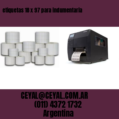 etiquetas 18 x 97 para indumentaria