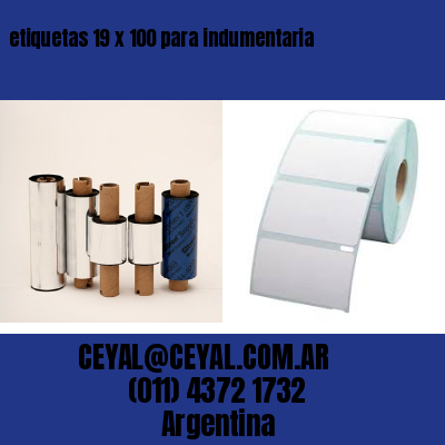 etiquetas 19 x 100 para indumentaria