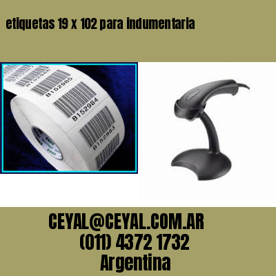 etiquetas 19 x 102 para indumentaria