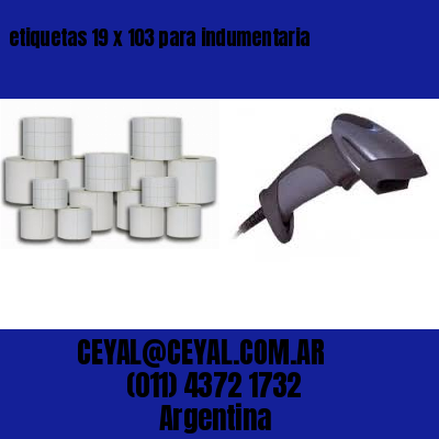 etiquetas 19 x 103 para indumentaria