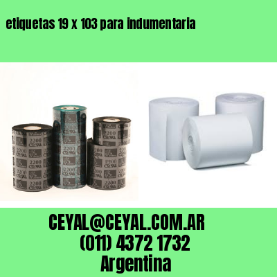 etiquetas 19 x 103 para indumentaria