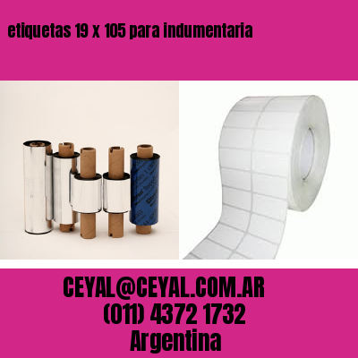 etiquetas 19 x 105 para indumentaria