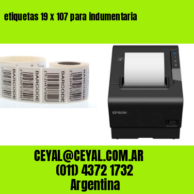 etiquetas 19 x 107 para indumentaria