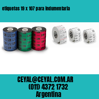 etiquetas 19 x 107 para indumentaria