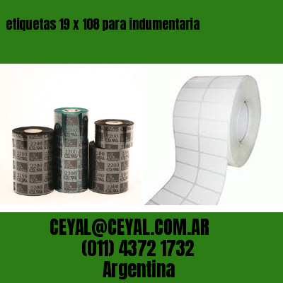 etiquetas 19 x 108 para indumentaria