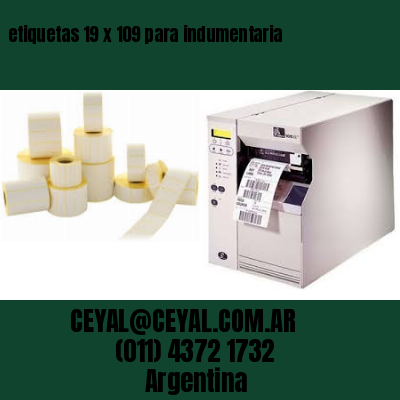 etiquetas 19 x 109 para indumentaria