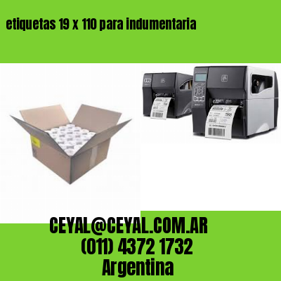 etiquetas 19 x 110 para indumentaria