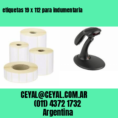 etiquetas 19 x 112 para indumentaria