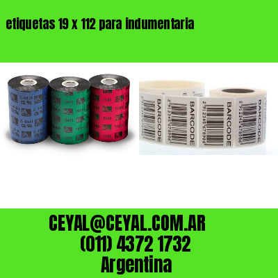 etiquetas 19 x 112 para indumentaria