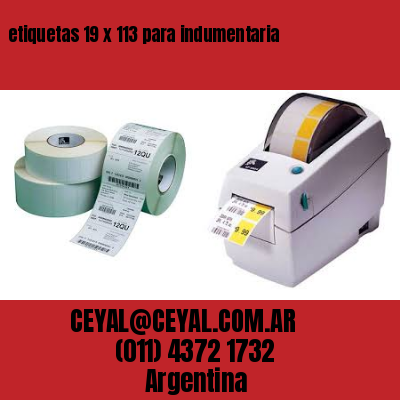etiquetas 19 x 113 para indumentaria