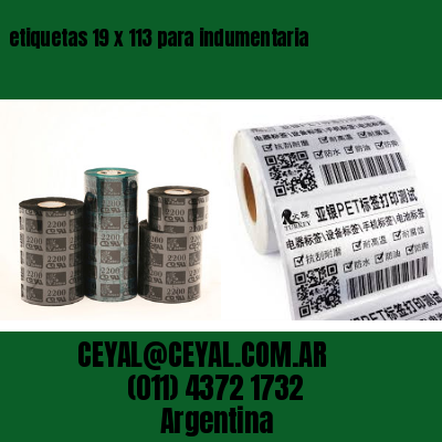 etiquetas 19 x 113 para indumentaria