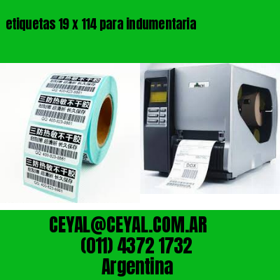 etiquetas 19 x 114 para indumentaria