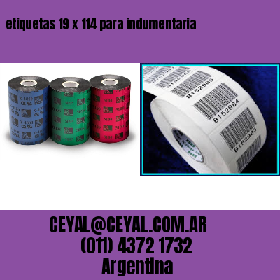 etiquetas 19 x 114 para indumentaria