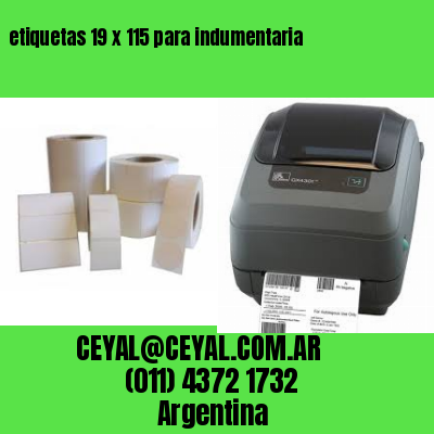 etiquetas 19 x 115 para indumentaria