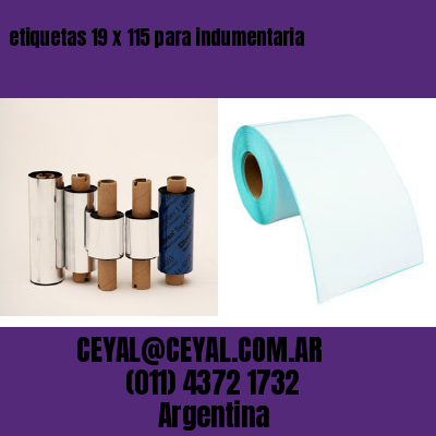 etiquetas 19 x 115 para indumentaria