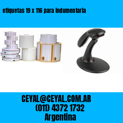 etiquetas 19 x 116 para indumentaria