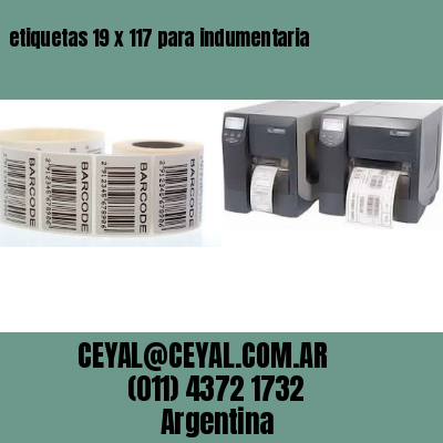 etiquetas 19 x 117 para indumentaria