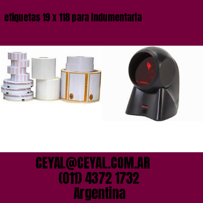 etiquetas 19 x 118 para indumentaria