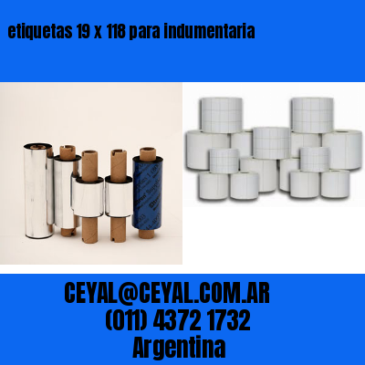 etiquetas 19 x 118 para indumentaria
