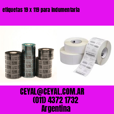 etiquetas 19 x 119 para indumentaria