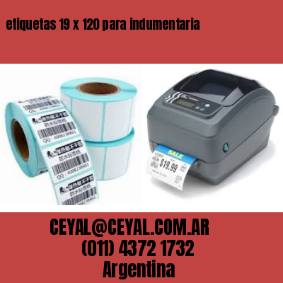 etiquetas 19 x 120 para indumentaria
