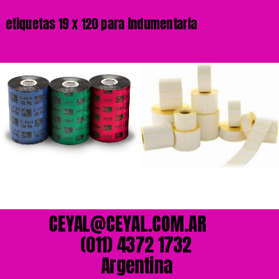 etiquetas 19 x 120 para indumentaria