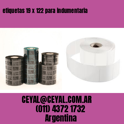 etiquetas 19 x 122 para indumentaria