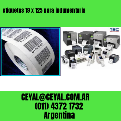 etiquetas 19 x 125 para indumentaria