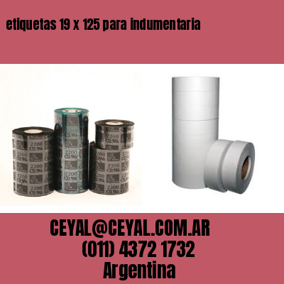 etiquetas 19 x 125 para indumentaria