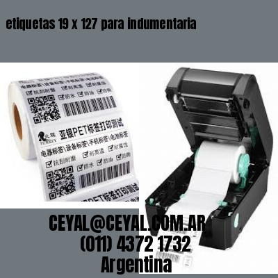 etiquetas 19 x 127 para indumentaria