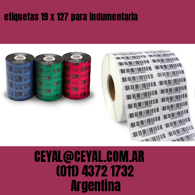 etiquetas 19 x 127 para indumentaria
