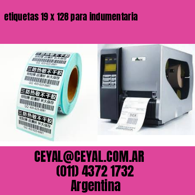 etiquetas 19 x 128 para indumentaria